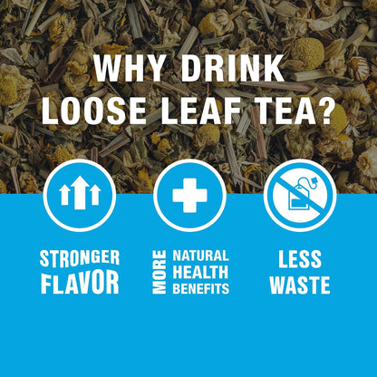 Tiesta Tea - Lavender Chamomile Herbal Tea, Loose Leaf, Calming Blend with Chamomile, Lavender, and Lemongrass, Caffeine-Free Herbal, Great for Hot or Iced, Resealable Pouch, 25 Cups, 0.9 Ounce