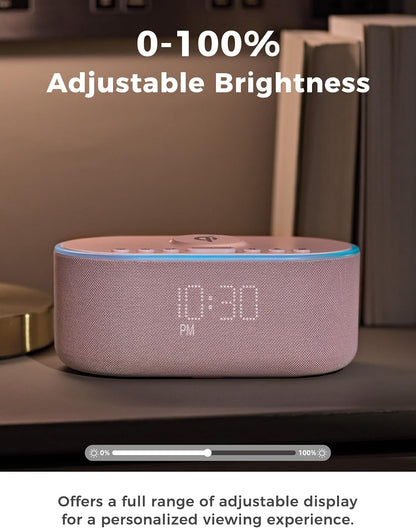 Odokee Qi Certified Wireless Charging Alarm Clock Radio for Bedroom