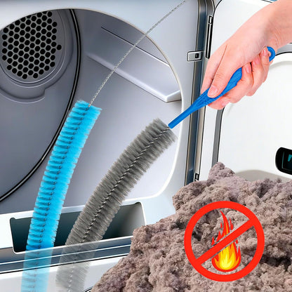 Dryer Vent Cleaner Kit - Compatible Universal Vacuum Attachment Hose with Most Vacuum Cleaner, Dryer Lint Cleaner Kit and Cleaning Brush Tools for Efficient Dryer Vent Hose Maintenance (Gray)