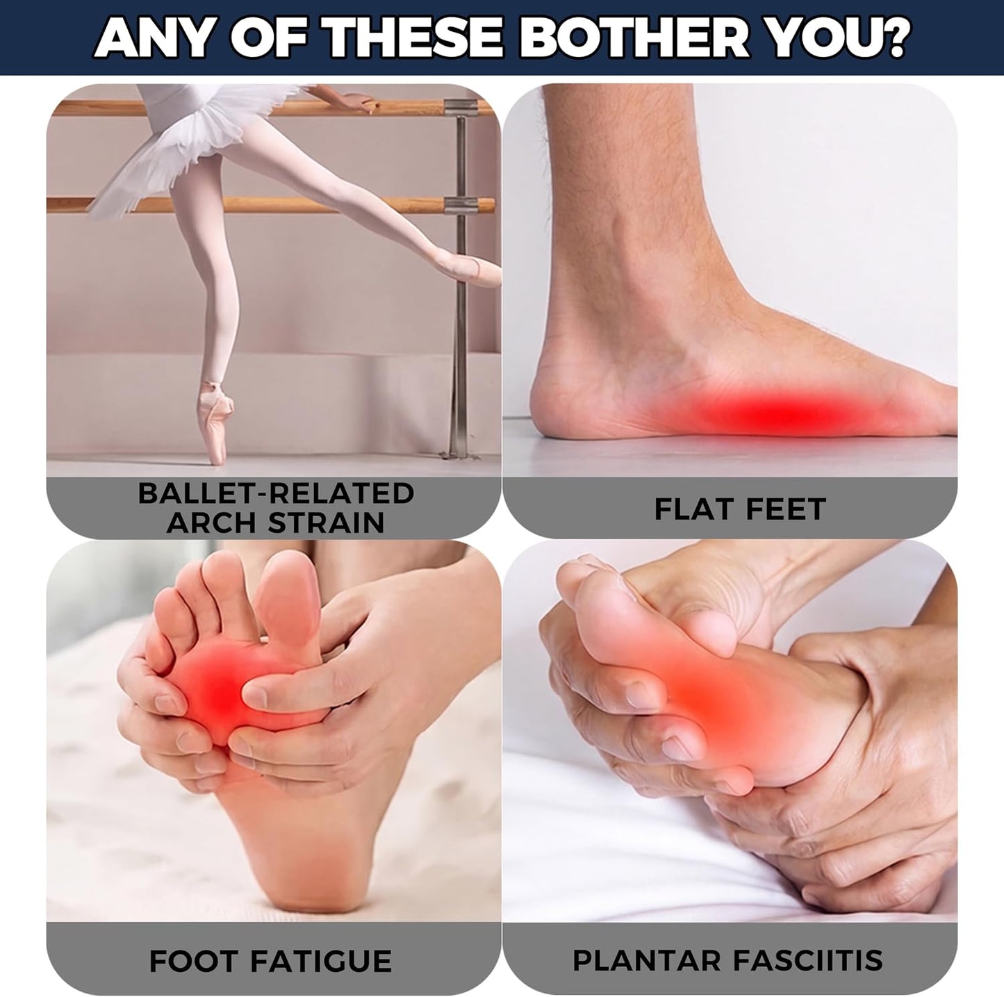 Foot Arch Trainer, Flat Feet Corrector & Plantar Fasciitis Relief | 2-in-1 Massager & Stretcher, Adjustable Resistance, Arch Support, Heel Pain, Toe Stretch, Non‑Slip, Physical Therapy