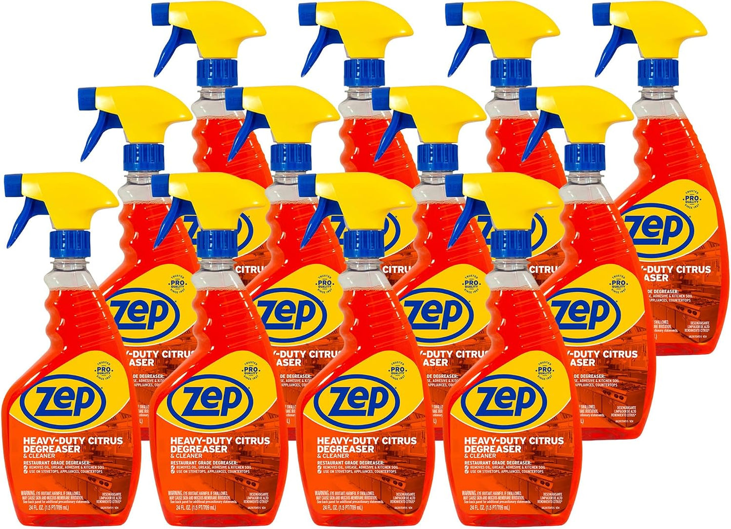 Zep Heavy-Duty Citrus Degreaser Cleaner Concentrate - 1 Gallon (1 Unit) ZUCIT128 - Restaurant Grade Degreaser and Cleaner Removes Oil, Grease, Adhesive, and Kitchen Soil