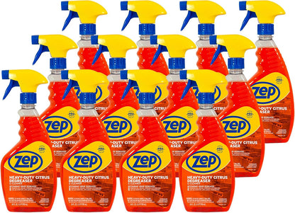 Zep Heavy-Duty Citrus Degreaser Cleaner Concentrate - 1 Gallon (1 Unit) ZUCIT128 - Restaurant Grade Degreaser and Cleaner Removes Oil, Grease, Adhesive, and Kitchen Soil