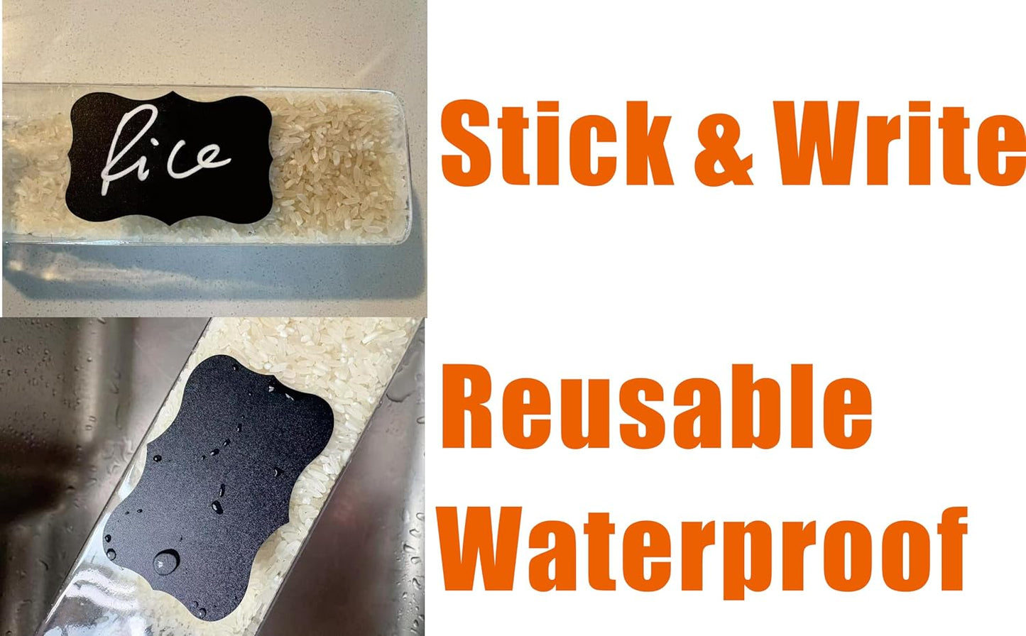 2 Rolls Chalkboard Labels - 360 Labels Chalk Labels for Mason Jar Food Containers Bottles Chalkboard Sticker Removable Reusable Craft Rooms, Weddings, Storage, Organize Your Home & Kitchen Pantry