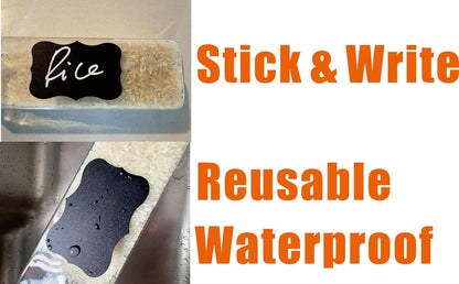 2 Rolls Chalkboard Labels - 360 Labels Chalk Labels for Mason Jar Food Containers Bottles Chalkboard Sticker Removable Reusable Craft Rooms, Weddings, Storage, Organize Your Home & Kitchen Pantry
