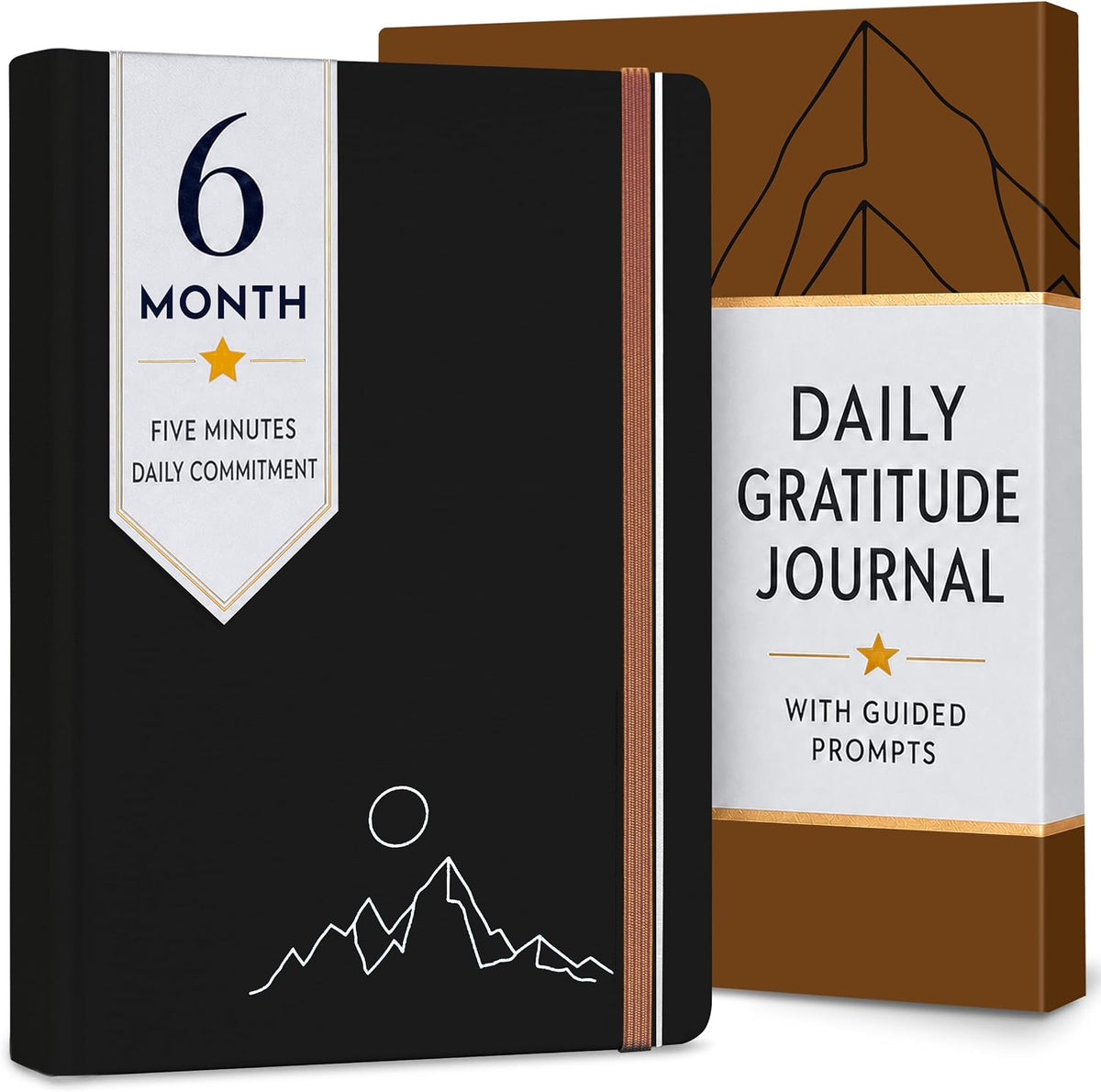 Gratitude Journal for Men, 6-Month Guided Daily Prompts, Fabric Hardcover