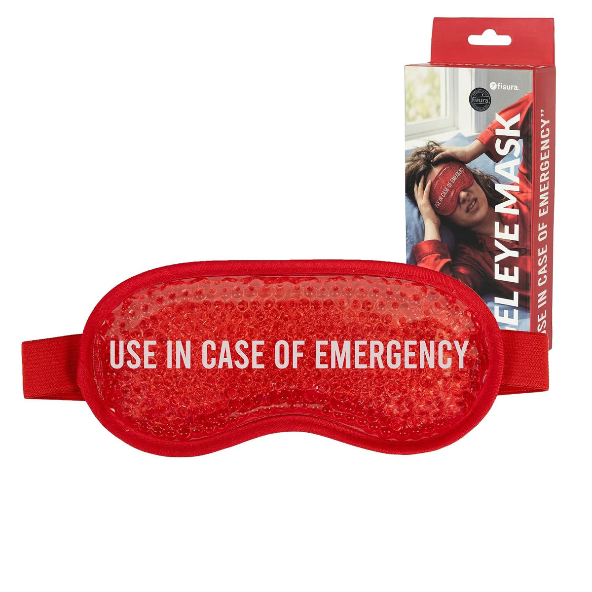 Fisura - Black Cooling Gel Eye Mask for Migraine Relief – Reusable Cold Eye Mask for Puffy Eyes & Dark Circles, Hot & Cold Therapy for Headache & Sinus Pain with Storage Pouch, 7.28 x 3.54 in