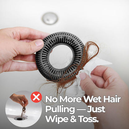 TubRing Pop-Up Drain Protector & Strainer Silicone Hair Catcher, Aqua | Easy snap-in design fits around bathtub stoppers. Customizable utility guard for clog prevention. Fits 1.85"- 2.16" drains.