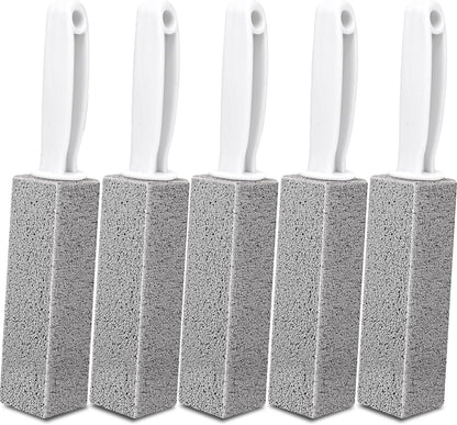 5 Pack Pumice Stone for Cleaning, Pumie Scouring Stick with Handle, Pumice Stone Toilet Bowl Cleaner, Hard Water Stain Remover for Toilet, Bathroom, Kitchen Sink, Grill