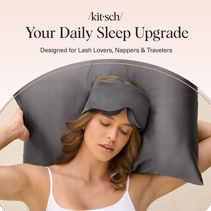 Kitsch Contour Satin Sleep Mask | Eye Masks for Sleep - Blush | Softer Than Silk Sleep Mask, Blindfold Sleep Masks for Women & Men, No Eye Pressure, Lightweight Eye Mask, Travel Essentials