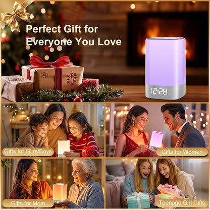 Sound Machine 32 Soothing Sounds, Alarm Clock Night Light Bluetooth Speaker