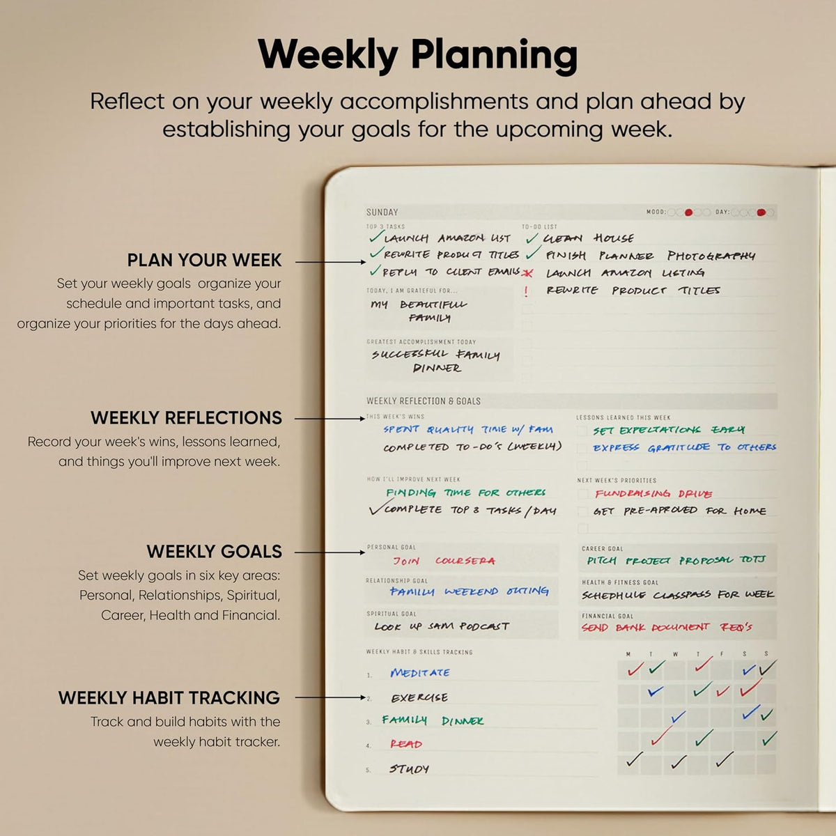 Dated, 2026 Planner, 5.8” x 8.3” - The #1 Productivity Planner to Achieve Your 2026 Goals - Planner 2026-2027 by PRODUCTIVITY STORE (A5, GREY)