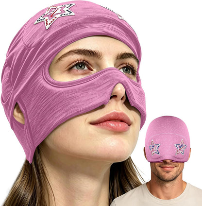 Migraine Relief Cap with Slide-Up Eye Mask, Headache Relief Ice Hat