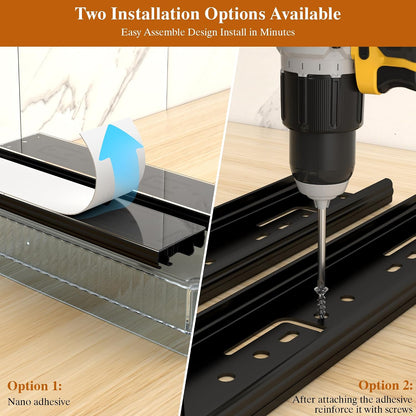 Pull Out Spice Rack Organizer for Cabinet, 3 Packs Slide Out Spice Racks Organizer, Spice Cabinet Organizers, Cabinet Size Need:12'' Highx11'' Deepx5'' Wide,Each Tier Hold 10 Spice Jar - 2 Tier, Black