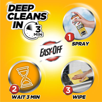 Easy Off Heavy Duty Oven Cleaner, Destroys Tough Burnt on Food and Grease, Fresh Scent, 14.5 oz Can
