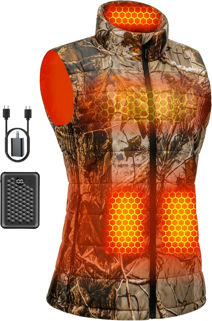 Wulcea Graphene Heated Vest For Women 7.4V Fast Charge Large Capacity Battery