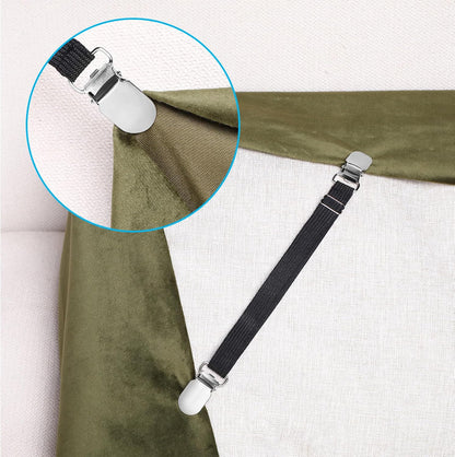 Boao 24 Pcs Bed Sheet Clips Straps Heavy Duty Adjustable Fasteners Elastic Fitted Bed Holder Mattress Corner Sheet Fasteners for Home Room Couch Supplies(White,8-12inch)