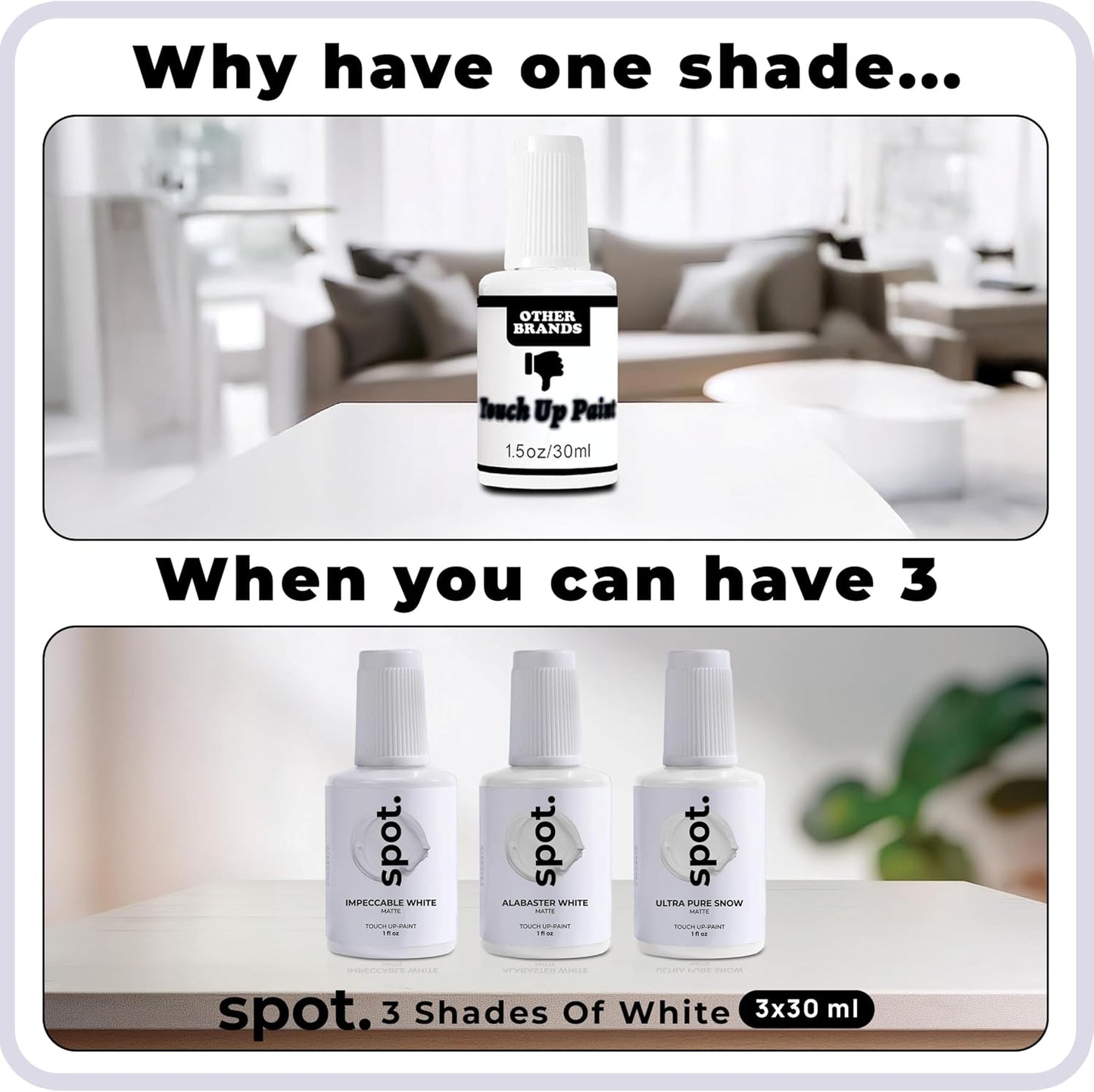 spot. Touch-Up Paint | Matte Finish for Cabinets, Walls, Doors & Furniture | Multi-Tone Beige Repair Kit | Quick-Dry, Self-Priming, Low-Odor, Eco-Friendly | No-Sanding or Primer Needed | 3 Pack