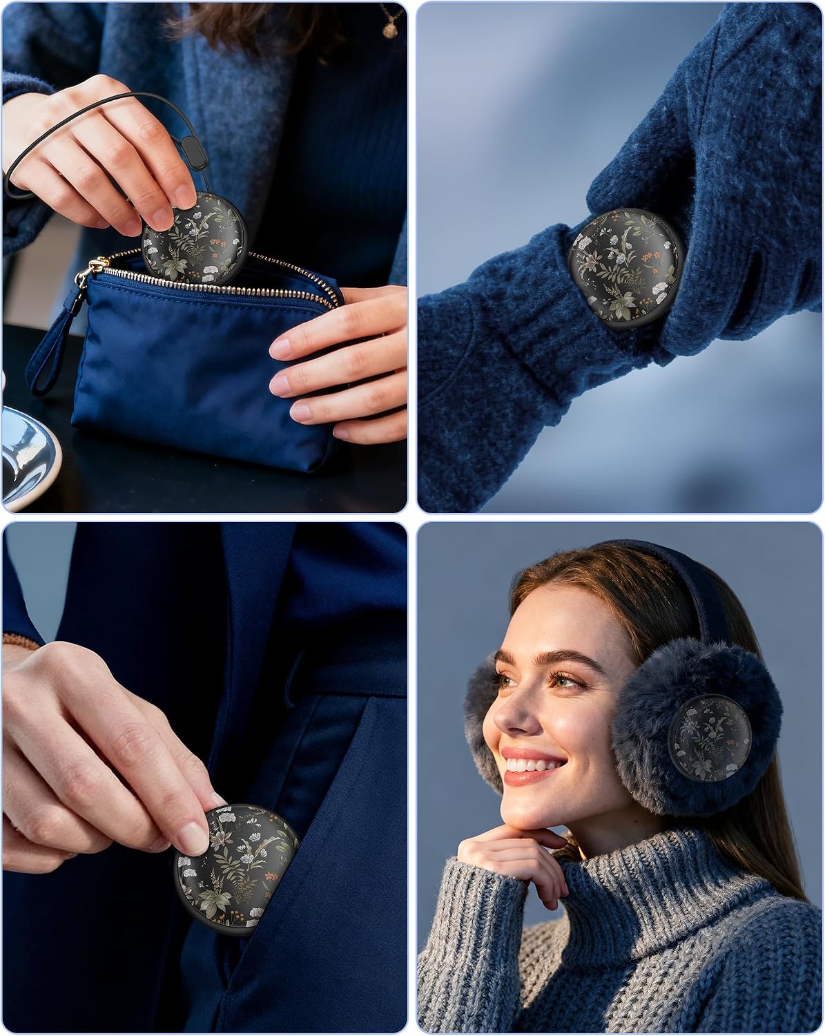 Rechargeable Hand Warmers 2 Pack, Pocket Size, 20Hrs Heat | 0.5s instant heating with 5 heat levels | ultra-thin design fits in gloves for hunting | camping and hiking