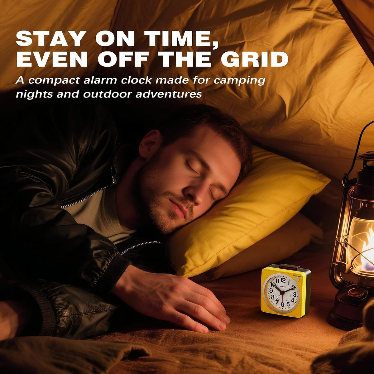 AYRELY® 2.6" × 1.4" Ultra Small Battery Operated Analog Travel Alarm Clock