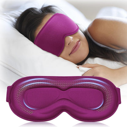 FACEMOON 3D Blackout Weighted Sleep Mask, Airplane Travel & Nurse Essential
