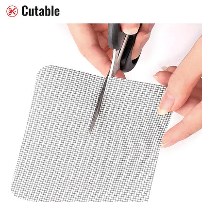 Matenf Window Screen Repair Patches, 4" x 4", 10 PCS, Black | 3-Layer Sticky Mesh Patches, Invisible Budget-Friendly, Tool-Free Waterproof Fix for Screen Tears, Holes and Pet Scratches