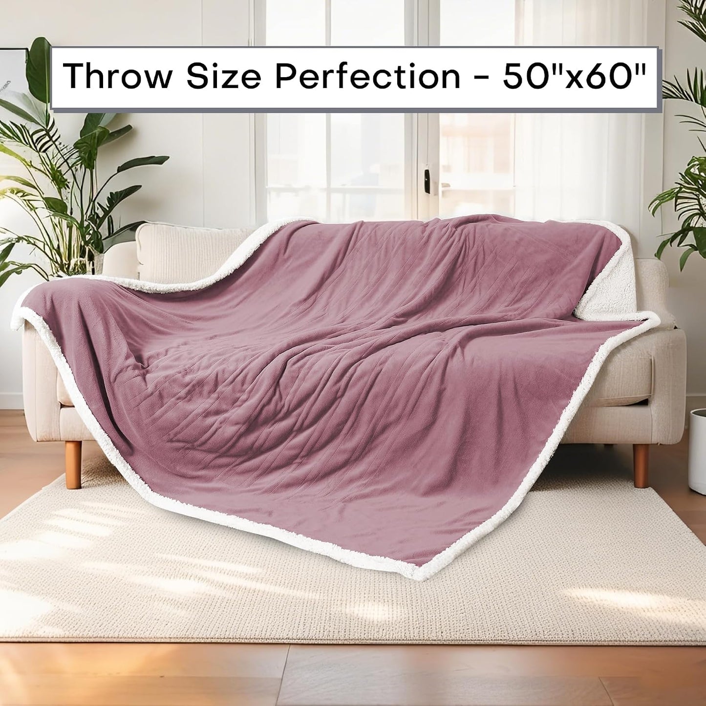 Electric Heated Blanket Full Size 72"x84" – Light Gray | ETL for Safe Overnight, 4 Heat Settings & 10H Auto Off, Dual-Sided Microplush Sherpa for Home Night, Machine washable
