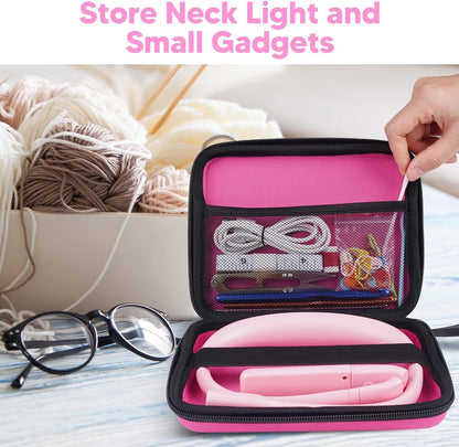 Neck Reading Light Book Lovers Gifts, Rechargeable 80Hrs Eye-friendly 3 Colors & Stepless Dimming Book Light for Reading, Christmas Stocking Stuffers for Men Women Camping Knitting Crochet Accessories