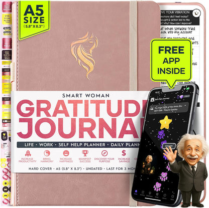 Freedom Mastery Daily Journal of Gratitude, Productivity & Habit Tracker | Undated 90-Day Planner with Daily Reflection, Mindfulness, Positivity, Vision Board & Stickers, Gratitude Journal for Women