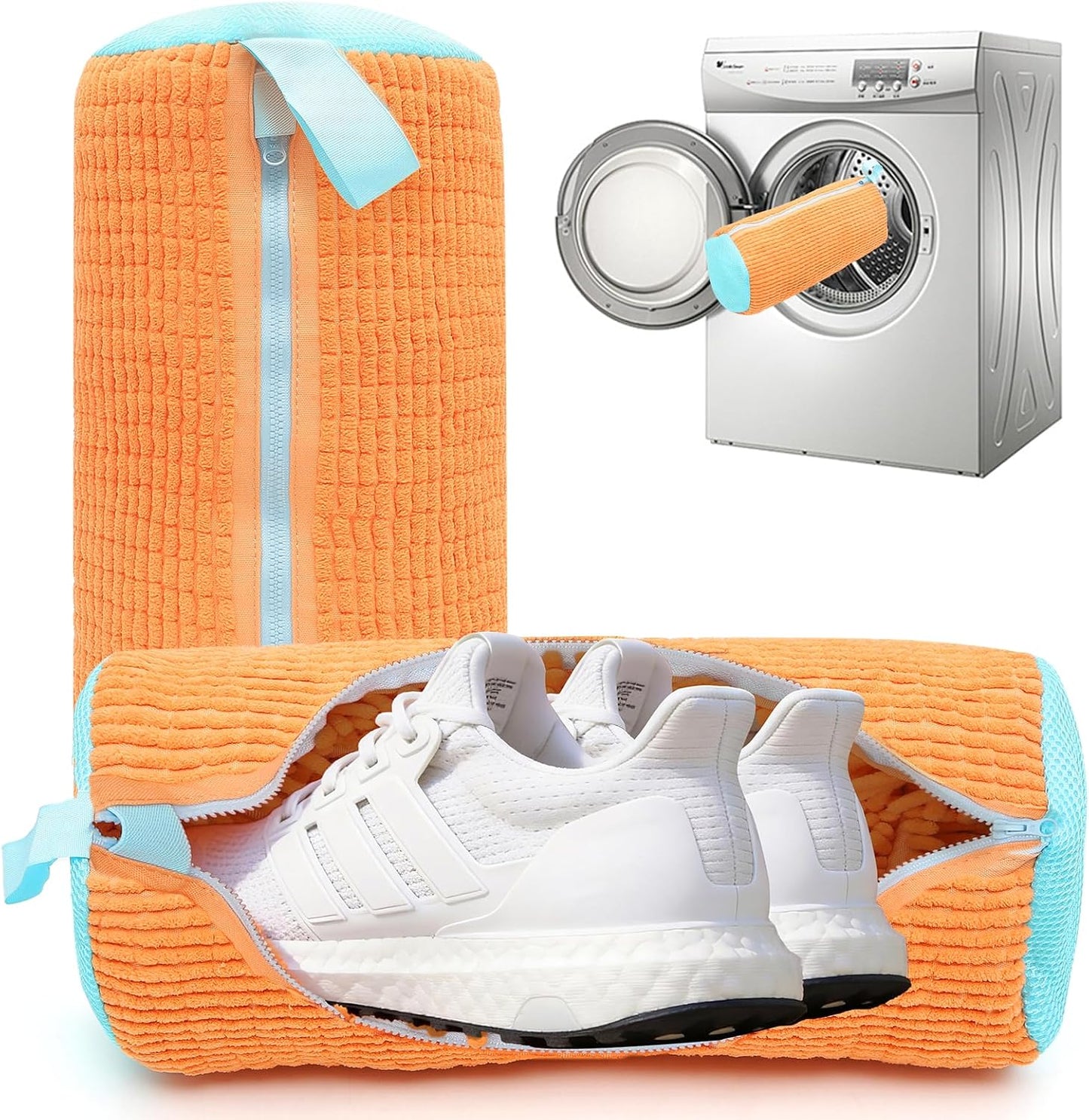 1PCS Blue Shoe Washing Machine Bags for All Shoe Types | Deep Cleaning,Reusable and Durable,Safeguarding Shoes from Scuffs and Deformation,Tear-Resistant Chenille Fabric
