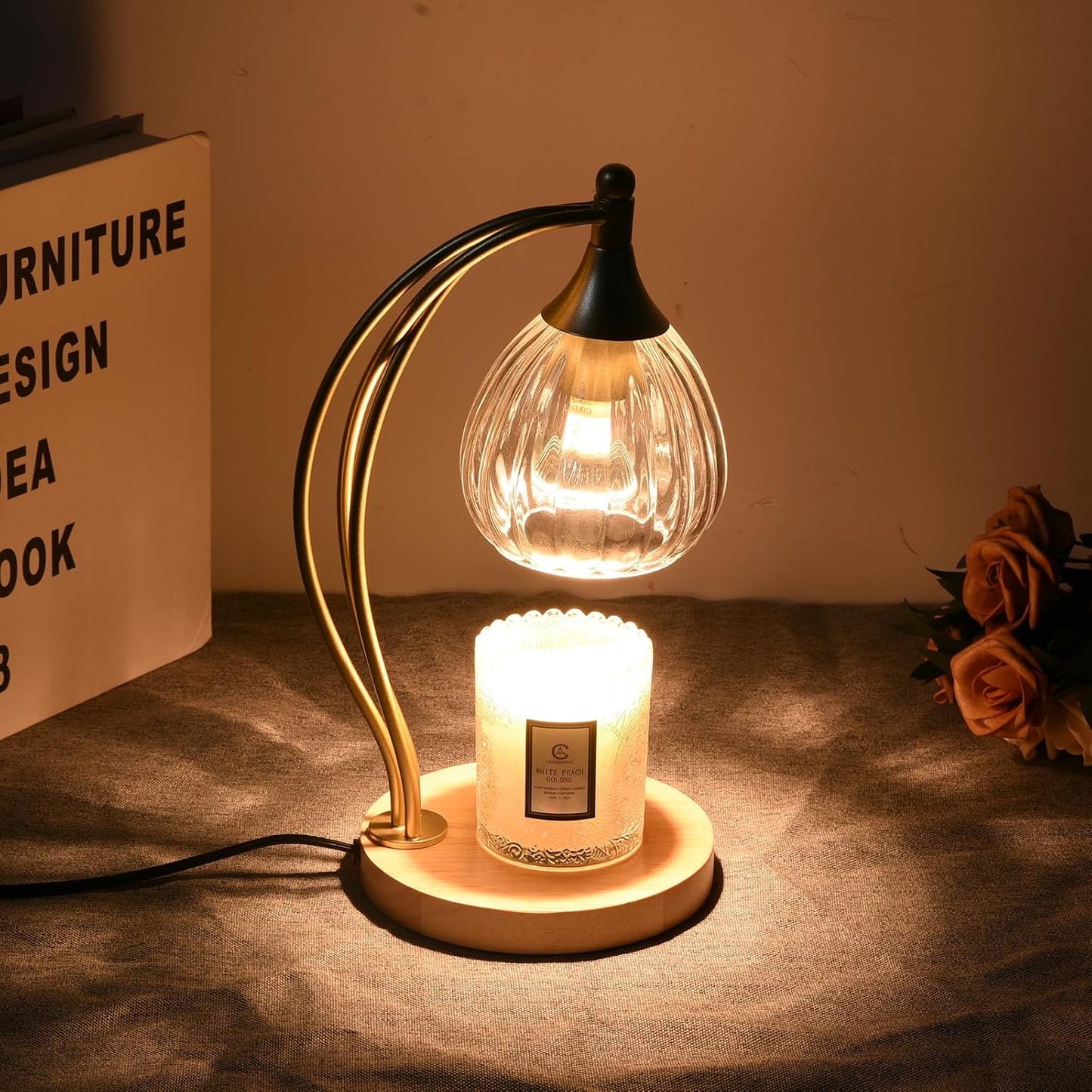 Candle Warmer Lamp with Timer and Dimmer - Electric Melter for Scented Jar Candles - Housewarming, New Home Decor