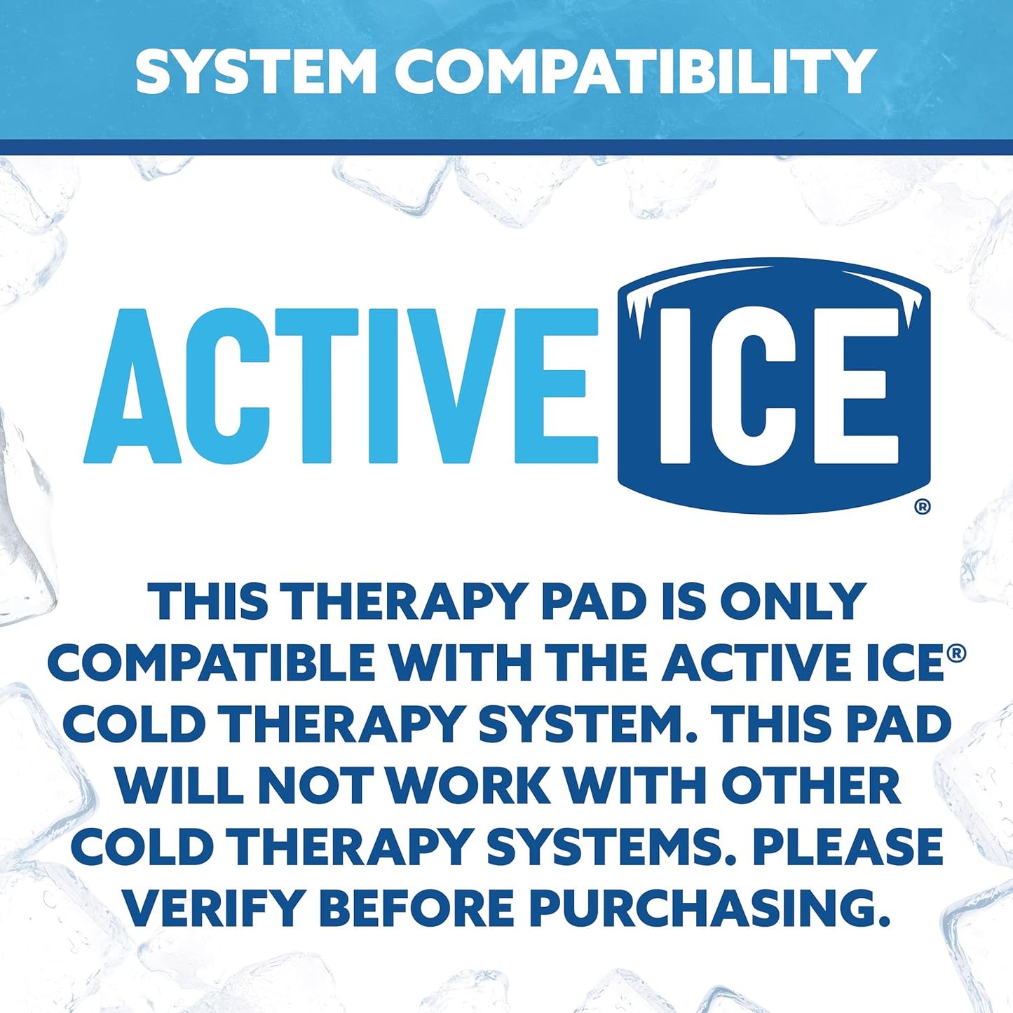 Polar Active Ice® 3 in 1 Knee, Ankle, & Elbow Therapy pad 12.5” x 10.5” with Attached Belts. Use only with The Polar Active Ice #AIS Therapy System.