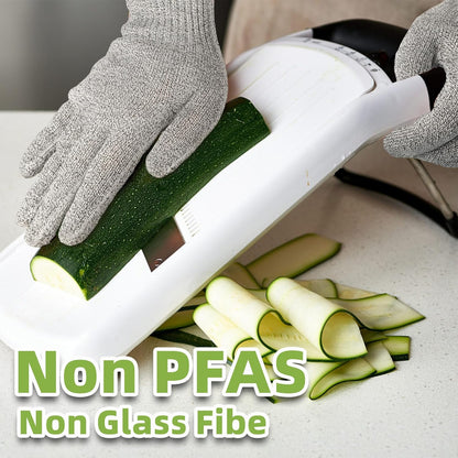 Schwer SlicePro ANSI Cut Resistant Gloves, Food Grade Cutting Glove for Kitchen Food Prep, Mandoline Gloves for Meat Cutting, Oyster Shucking, Fish Fillet Processing, PR1501-G, L | Non PFAS, No Glass Fiber, for Kitchen Food Prep, Mandolin Slicing, Meat