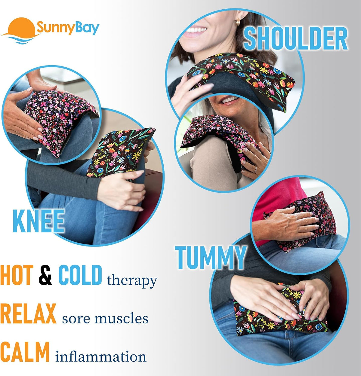 SunnyBay Heating Pad, Neck and Shoulder Wrap, 6x11 inch, Pink