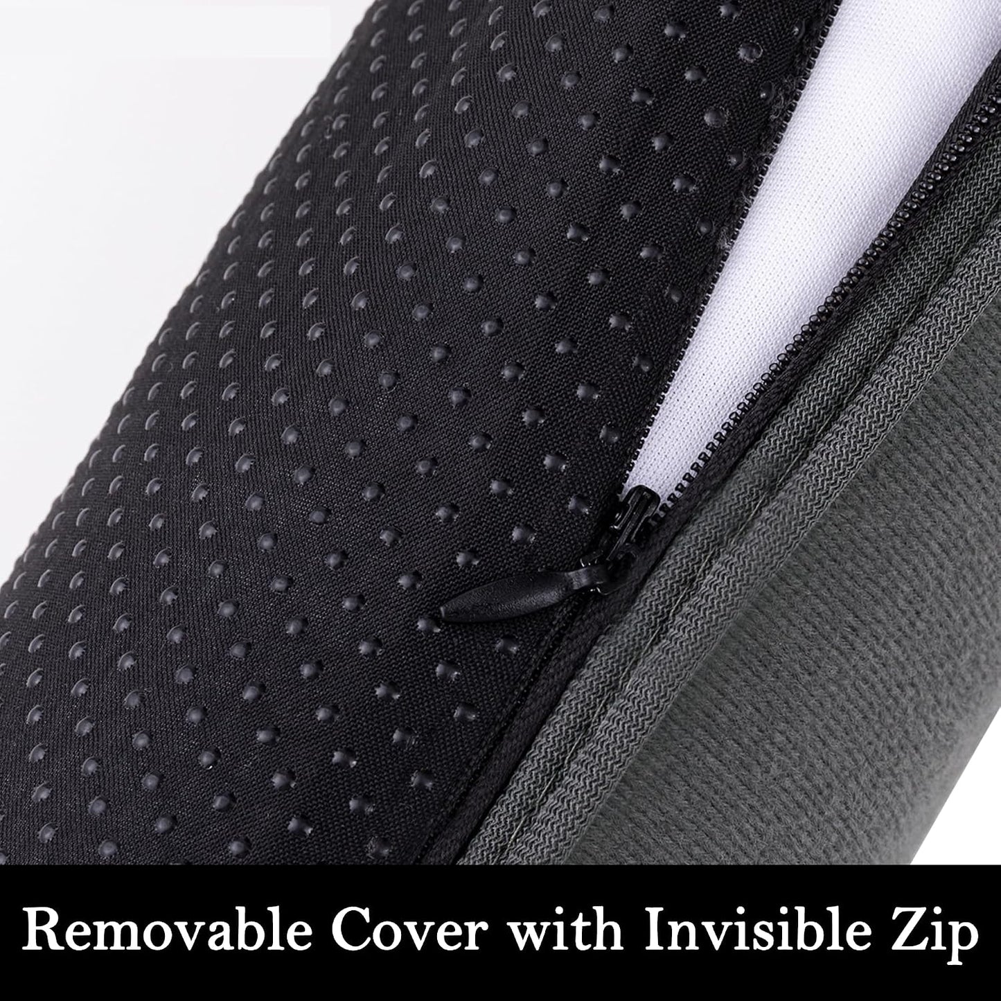 Door Draft Stopper with Removable Washable Cover, 38", Black | Weighted Gap Filler, Blocks Hot and Cold Air, All-Season Seal, Easy Install, Noise & Wind Blocker, Home Essentials