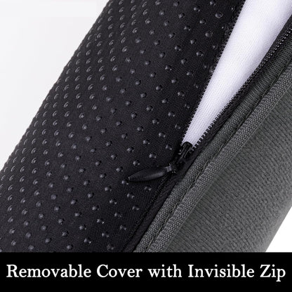 Door Draft Stopper with Removable Washable Cover, 38", Black | Weighted Gap Filler, Blocks Hot and Cold Air, All-Season Seal, Easy Install, Noise & Wind Blocker, Home Essentials