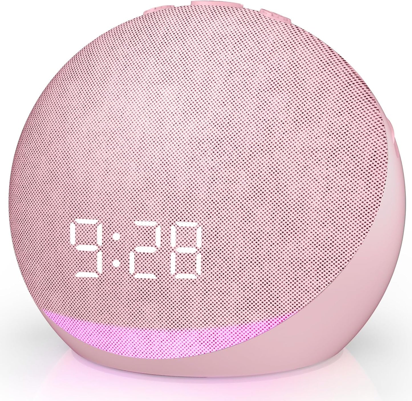 Sound Machine Alarm Clock for Bedroom: 25 Natural Sleep Sounds | White Noise Machine for Adults Kids Baby - Gentle Wake Up Alarm with Bluetooth Speaker - Putty