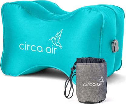 Circa Air Inflatable Knee Pillow for Side Sleepers, Travel Knee Pillow Between Legs for Sleeping, Orthopedic Sciatica Pain Relief Pillow, Leg Pillow for Hip Joints and Thigh Sleep Support