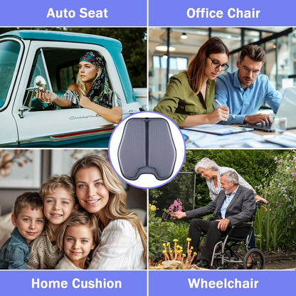 Soft Thin Gel Seat Cushion with 1 Inch Gel - Sciatica Relief