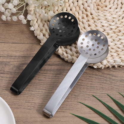 2pcs Tea Bag Squeezer Tongs, Stainless Steel Teabag Clip Holder Strainer Dispenser Gripper Picker Spoon Accessories for Tea Drinkers Gifts(Silver, Gold)