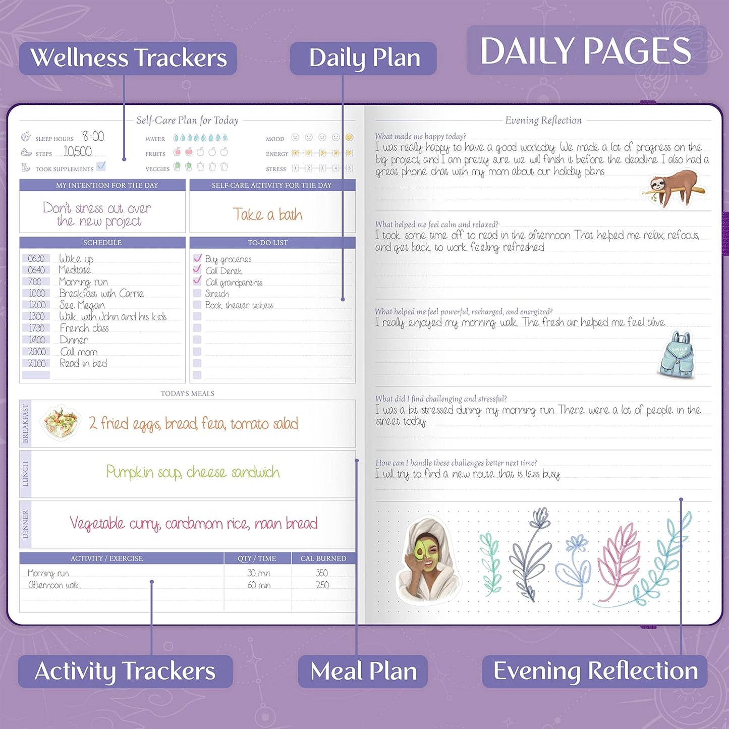 Legend Self-Care Journal – Guided Daily Reflection Journal to Support Mental & Physical Health – Daily Mood, Meditation & Personal Development Notebook – 7.1x10.5”, Lasts 3 Months (Turquoise)