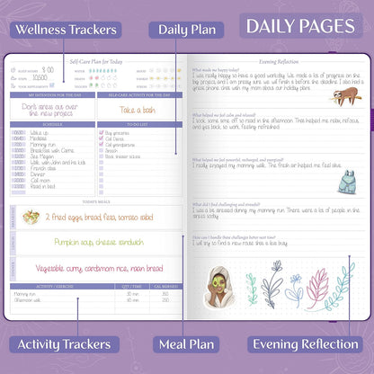 Legend Self-Care Journal – Guided Daily Reflection Journal to Support Mental & Physical Health – Daily Mood, Meditation & Personal Development Notebook – 7.1x10.5”, Lasts 3 Months (Turquoise)