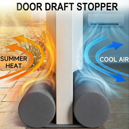 MAXTID Under Door Draft Stopper for Bottom of Doors 38" Black | Door Blocker Noise Reduce Light Cold Air Guard Breeze Sound Proof Door Sweep Door Seal Insulation Strip Gap Filler