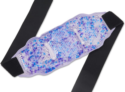 Premium Hot Cold Gel Bead Ice Pack by FOMI Care | Cool Compress for Lower Back, Shoulder, Knee, Bicep, Stomach | Coccyx, Sciatica, Tailbone Pain Relief | Flexible, Reusable Heating Pad | (Blue)