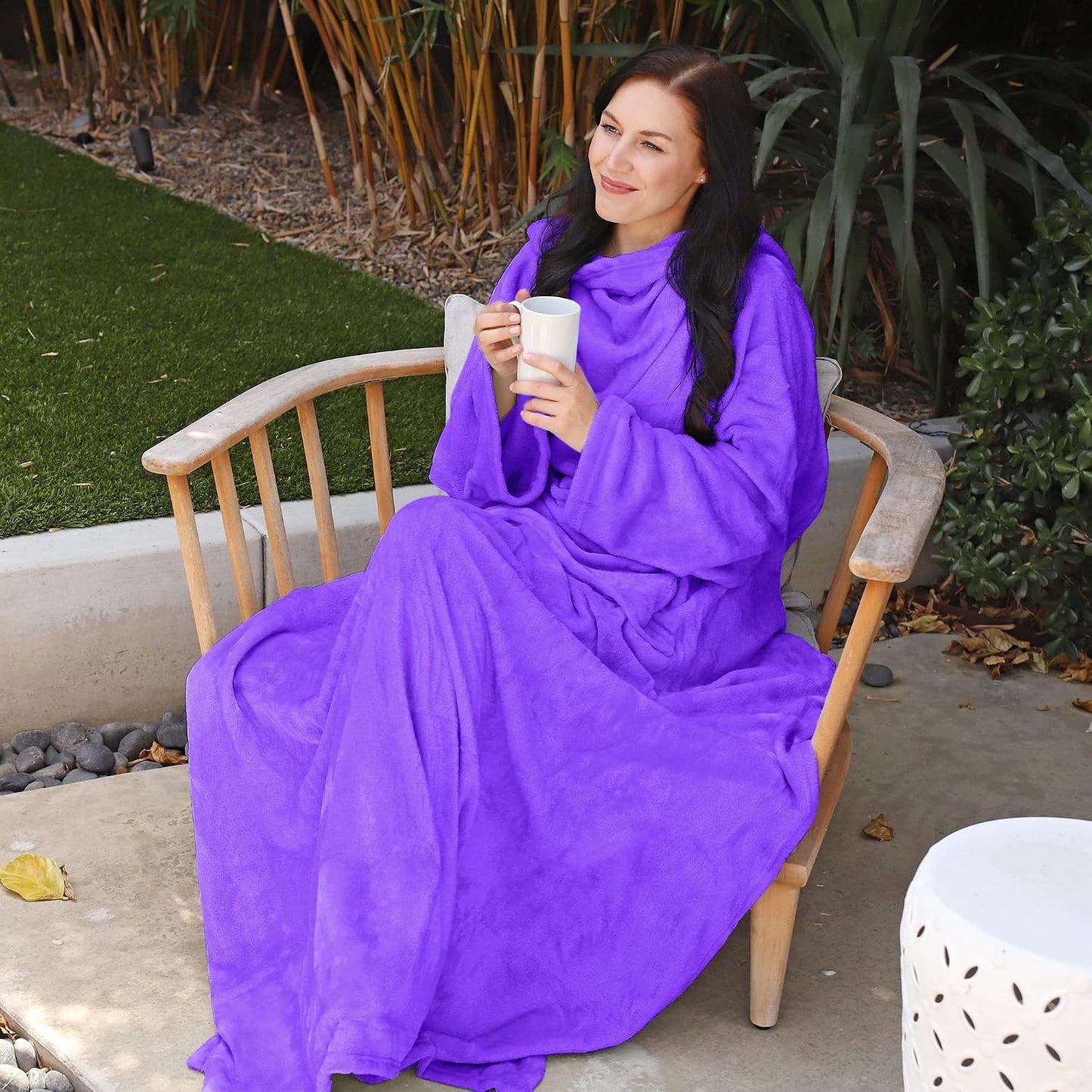 Catalonia Wearable Blanket with Sleeves for Women & Men, Fleece Wrap Throw | Cozy Sleeve Design for Hands-Free Comfort, Perfect for Reading, TV Time & Relaxing, Christmas & Birthday Gift