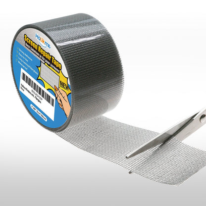 Holikme Window Screen Repair Tape, Door Window Fly Lanai Screen Repair kit Patch Tape Strong Adhesive Long Lasting Fiberglass Covering Wire Mesh Repair Tape Seal for Repair Holes Tears 2"W×80"L, Grey