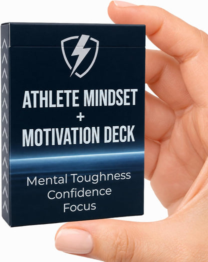 Athlete Mindset & Motivation Cards | Gifts for Athletes | Gifts for Athletes, Coaches & Parents | Deck For Sports & Training | Motivation Cards & Mindset Decks | 50 Cards