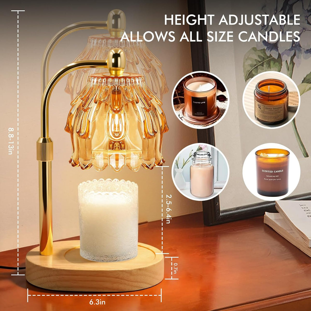 Candle Warmer Lamp with Timer,Birthday Gifts for Women