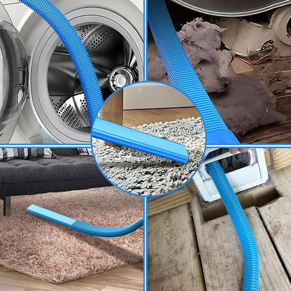 Upgraded Dryer Vent Cleaner Kit: Universal Vacuum Hose Attachment for Lint Removal Fits All Vacuums Cleaner Dryer Cleaning Tools for Clogged Ducts (Blue)