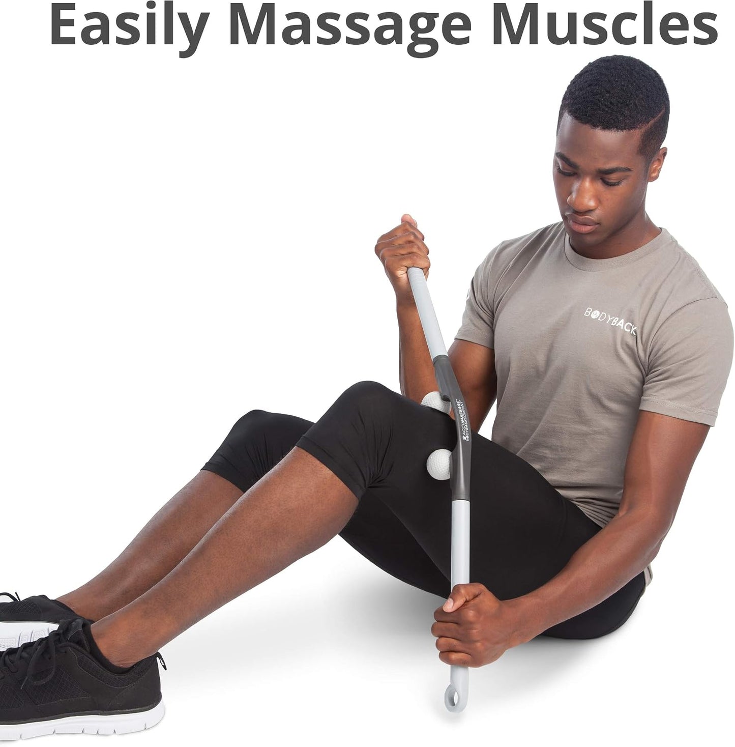 Body Back AccuMassage Tool - Neck Massager for Pain Relief Deep Tissue | FSA Eligible Dual Pressure Point Massage Tool, Easy Assembly Golf Ball, Shiatsu Neck Massager for Deep Tissue Pain Relief