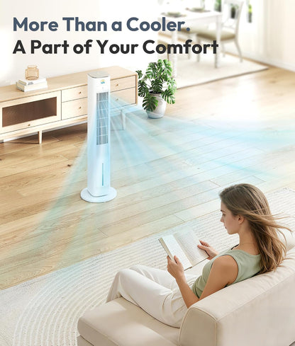 Evaporative Air Swamp Cooler, Cooling Fans that Blow Cold Air, 38in